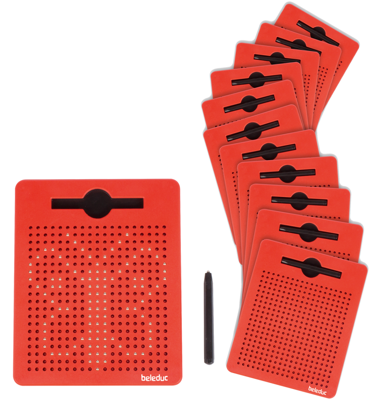 Small Red Magnetic Board - Set of 12