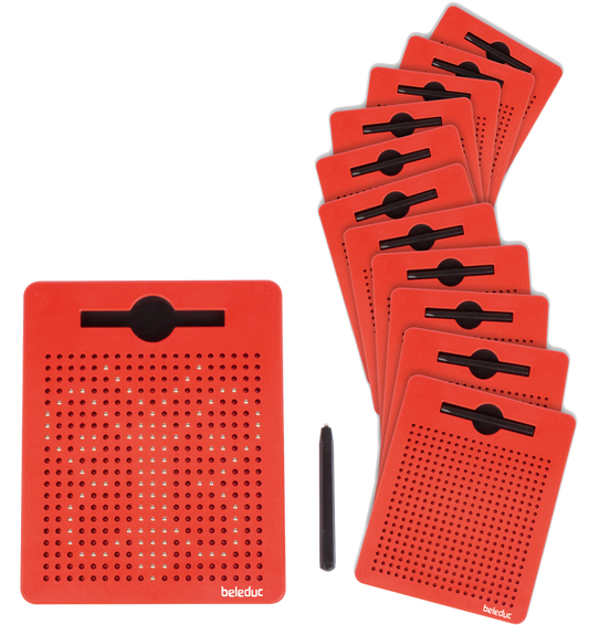 Small Red Magnetic Board - Set of 12