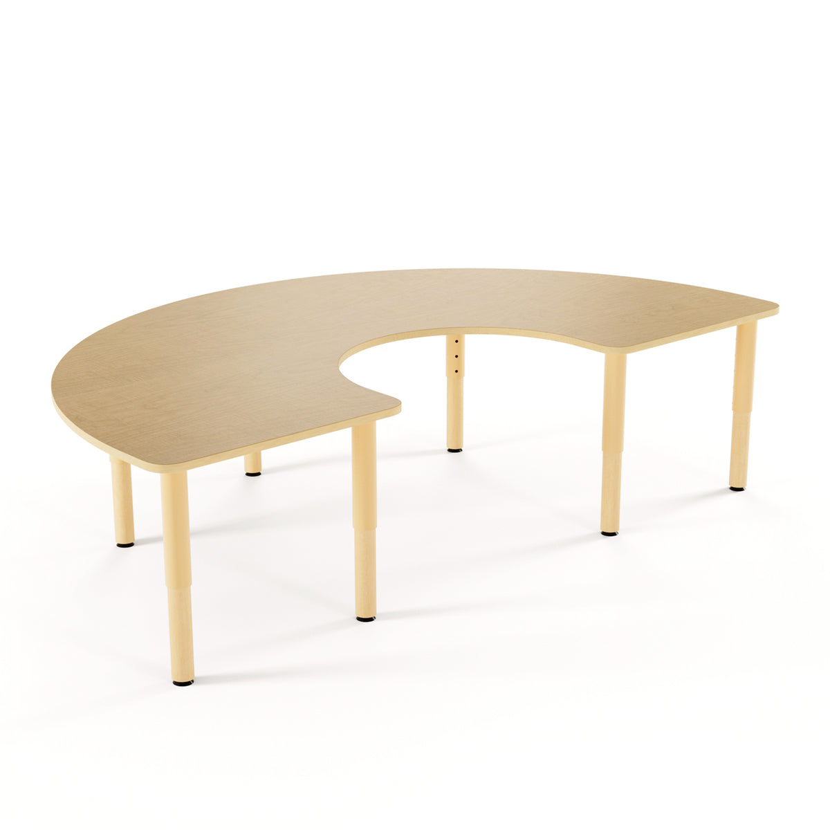 Environ C-Shape Table - 60" x 36" - Natural - Adjustable