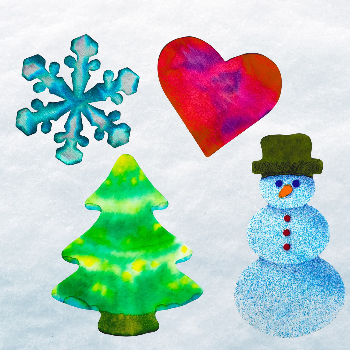 Colour Diffusing Paper Kits - Seasons - 96 Pieces - Winter