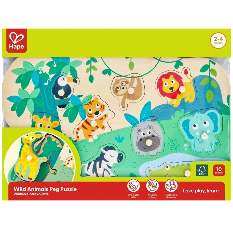 Wild Animals Peg Puzzle