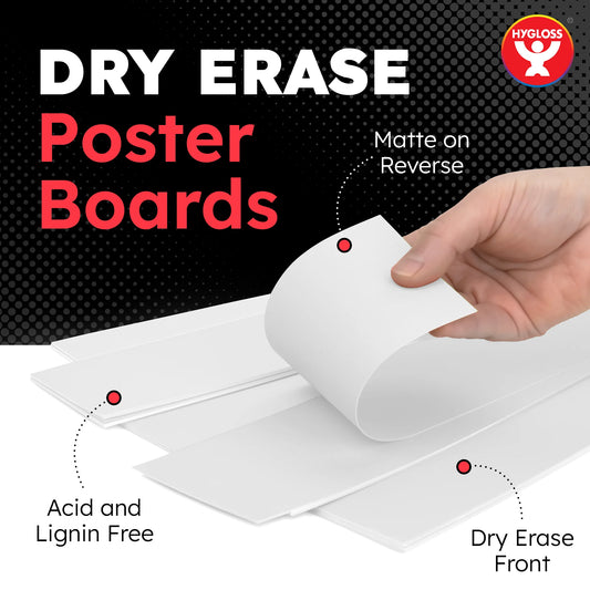 Dry Erase Poster Board - 22 x 28-inch - 60 Pack