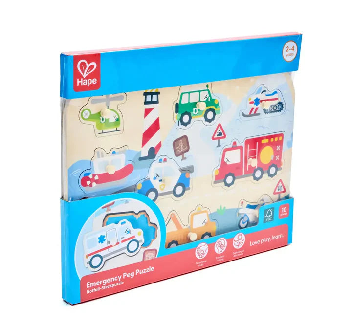 Emergency Vehicle Peg Puzzle