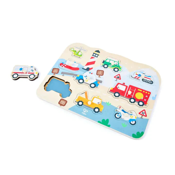 Emergency Vehicle Peg Puzzle