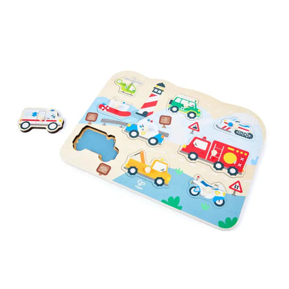 Emergency Vehicle Peg Puzzle