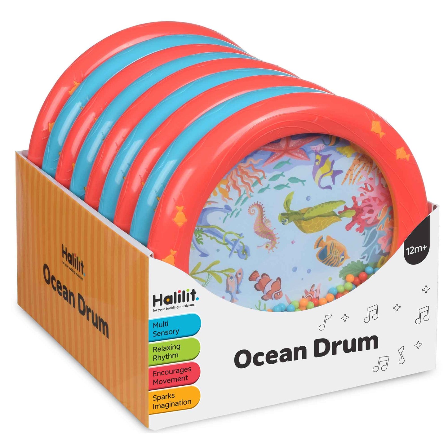 Ocean Drums 2 Colours - 9 Piece Set - 12M+