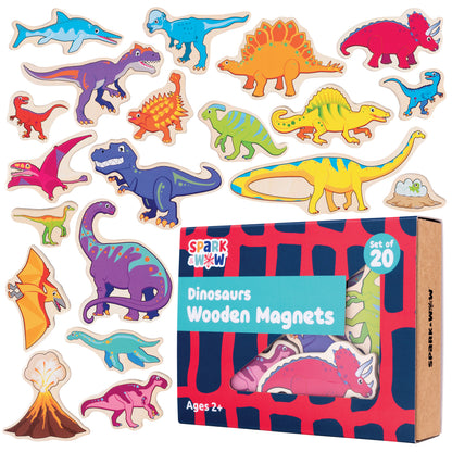 Wooden Magnets - Dinosaurs - 20Pcs