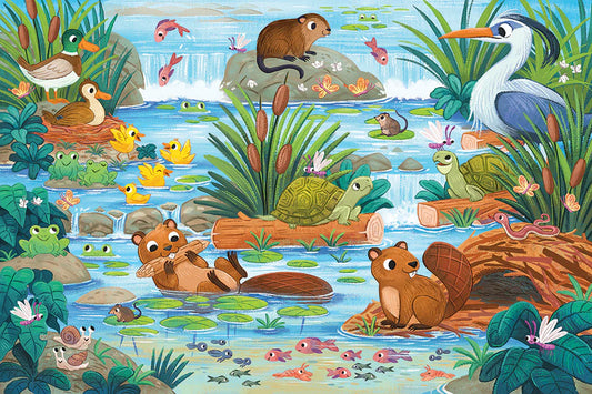 Beaver and Friends Floor Puzzle - 35 Pieces