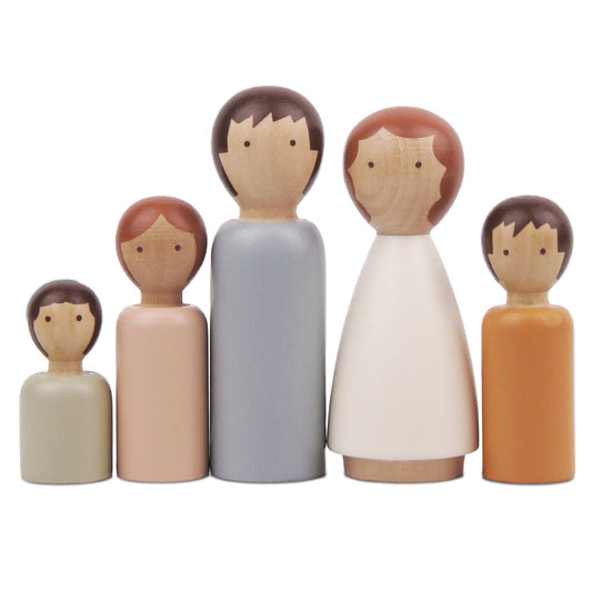 Doll House Wooden Family - Set Of 5
