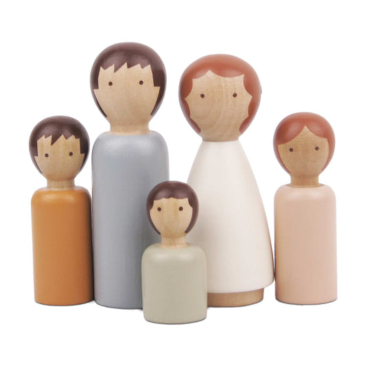Doll House Wooden Family - Set Of 5