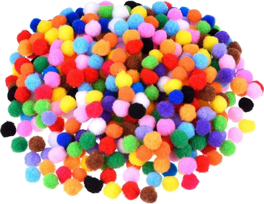Assorted Coloured Pom Poms