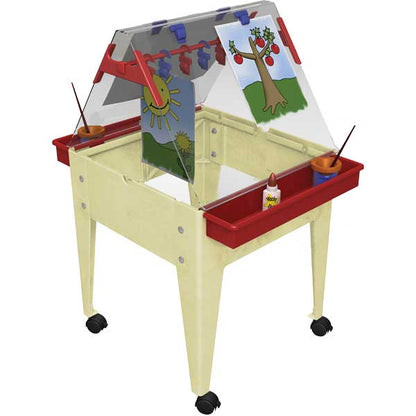 Mobile Two-Sided Easel Art Station