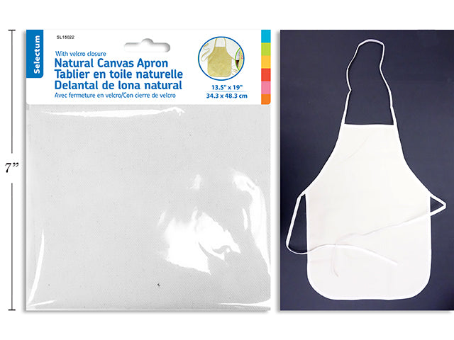 Natural Canvas Apron - 13" x 19"