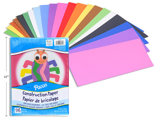 Construction Paper - 9" x 12" - 96 Sheets