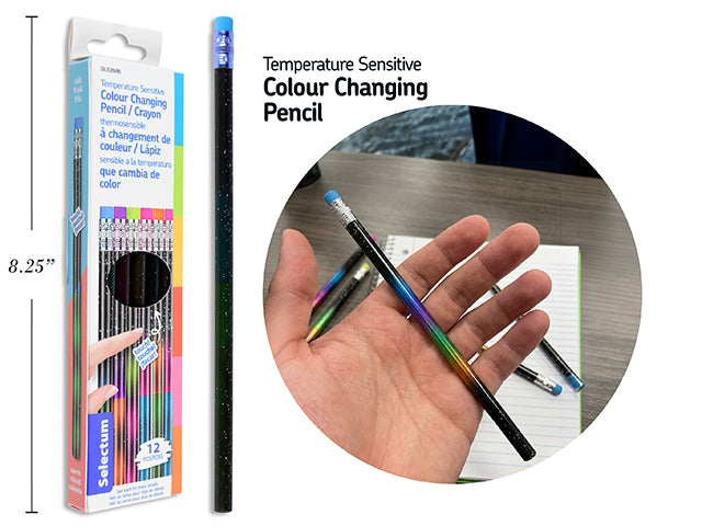 Colour Changing Pencils with Eraser - Pack of 12