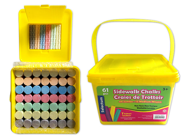 61 Piece Jumbo Sidewalk Chalk Set