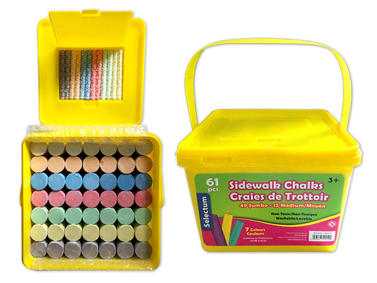61 Piece Jumbo Sidewalk Chalk Set