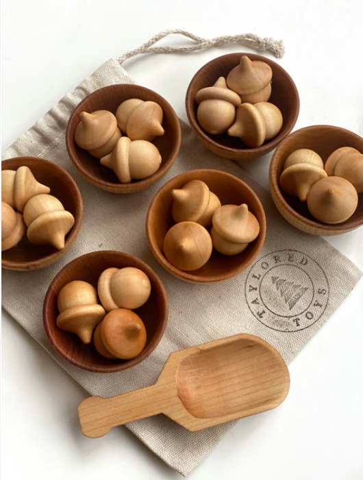 Waldorf Wood Acorn Sorting Game – Sonsuh Educational Supplies Inc.