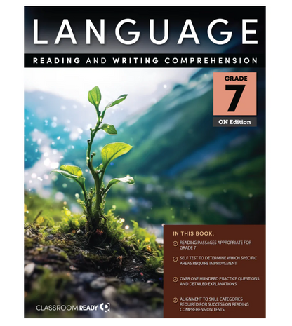 Classroom Ready ON Language - Reading & Writing Comprehension ONTARIO Grade 7 Workbook