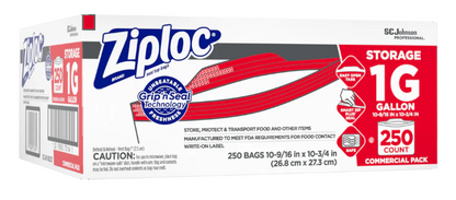 Resealable Gallon Bags - 26.8cm x 27.7cm - 250 Bags