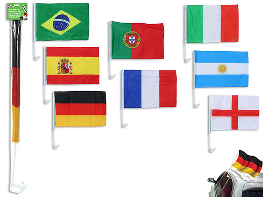 World Cup 12" x 18" Car Flag Pole - Single