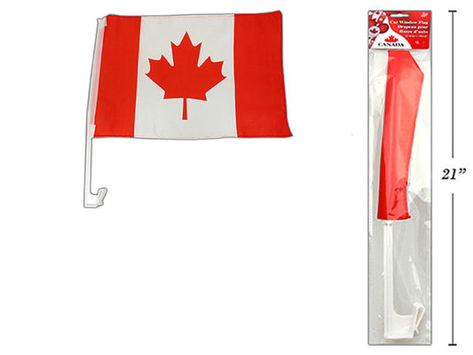 Canada 12" x 18" Car Flag Pole - Single