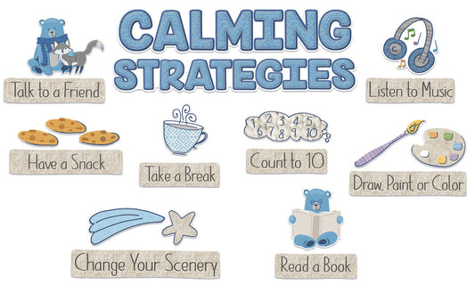 A Close-Knit Class Calming Strategies Mini Bulletin Board Set