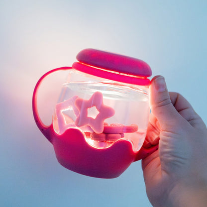 Mini Sensory Play Jar with Silicone Fillers - Pink
