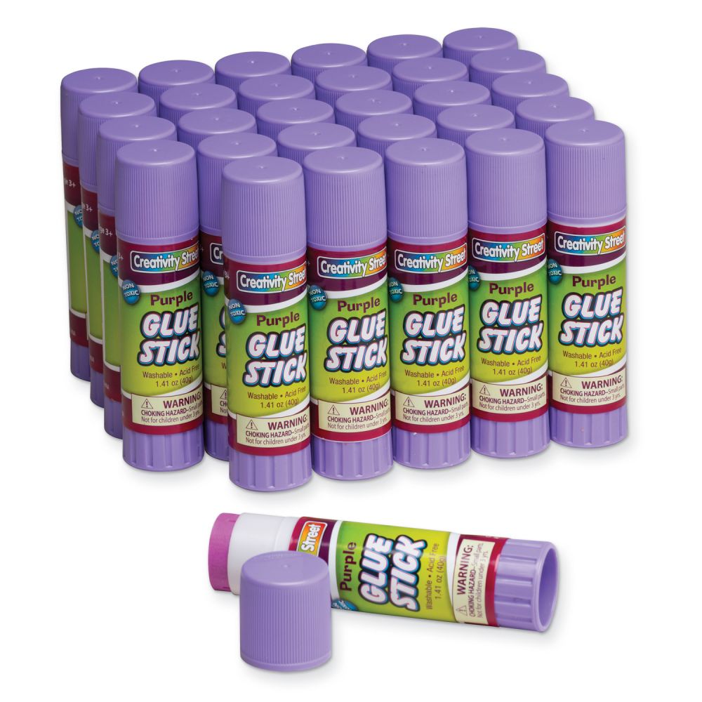 Creativity Street® Glue Sticks - Purple - Jumbo - 30 Count