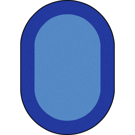 All Around Oval Carpet Blue