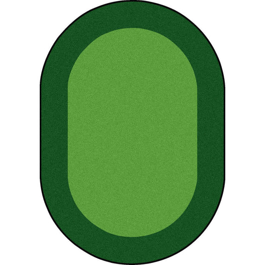 All Around Oval Carpet Green