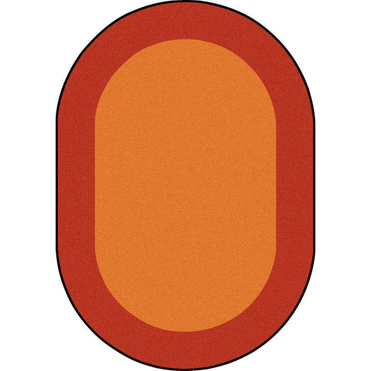 All Around Oval Carpet - Orange