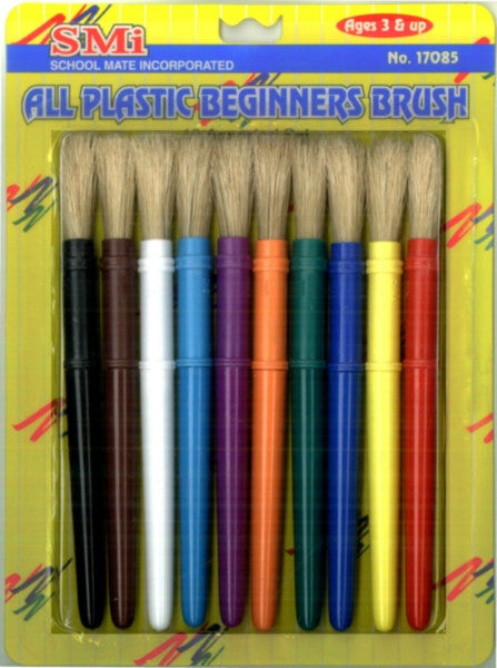 All Plastic Beginners Brush - Stubby (10/pk)