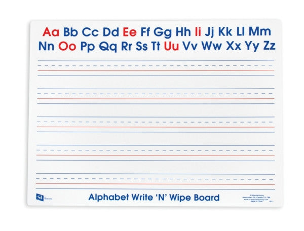 Alphabet Write 'n' Wipe Boards – Sonsuh Educational Supplies Inc.
