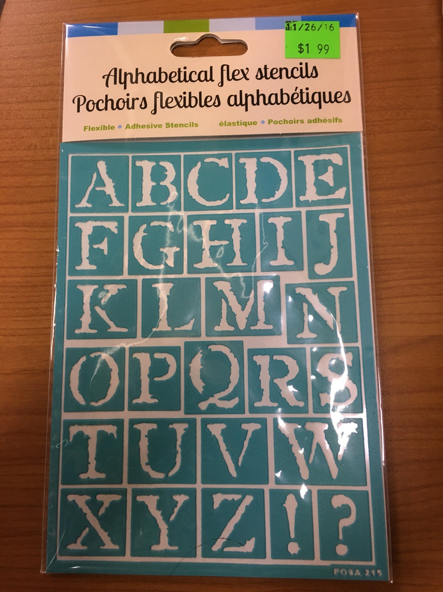 Alphabetical Flexible Stencils in Plastic