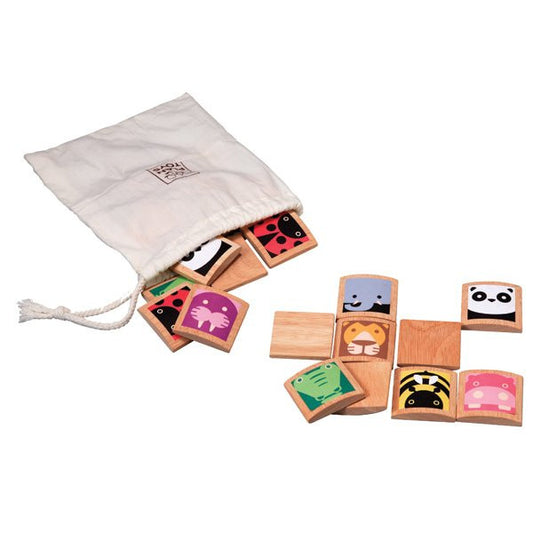 Animal Memo Wooden Game - Set of 20