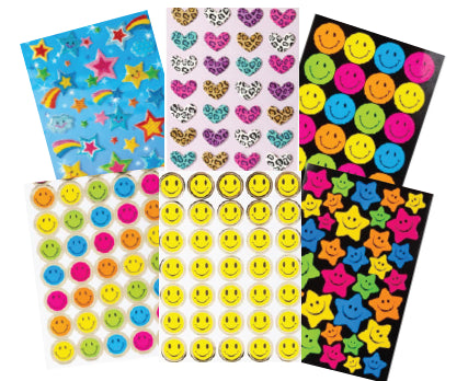 Assorted Stickers - 600 Total