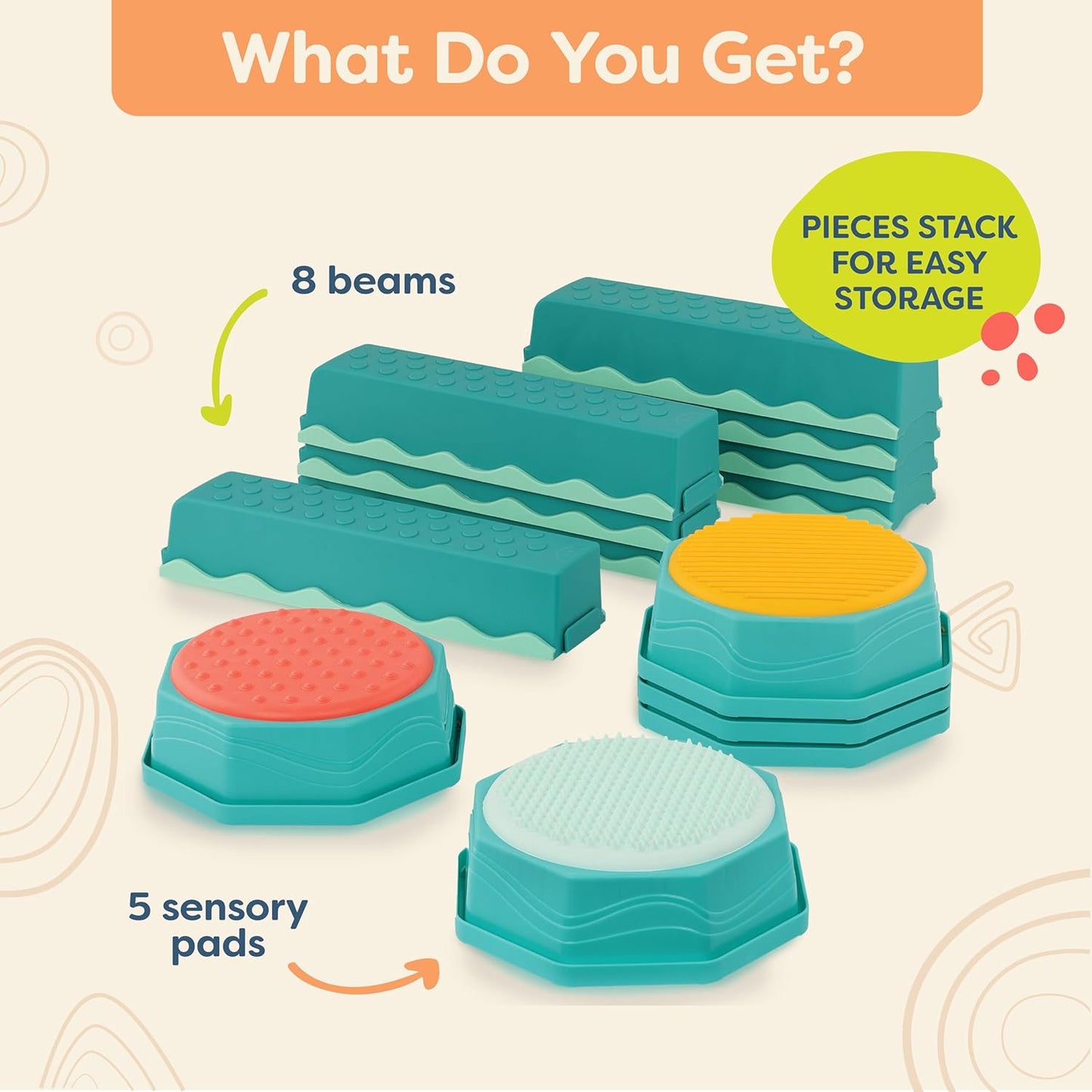 Balance & Build Set (5 Octagons and 8 Half Beams)