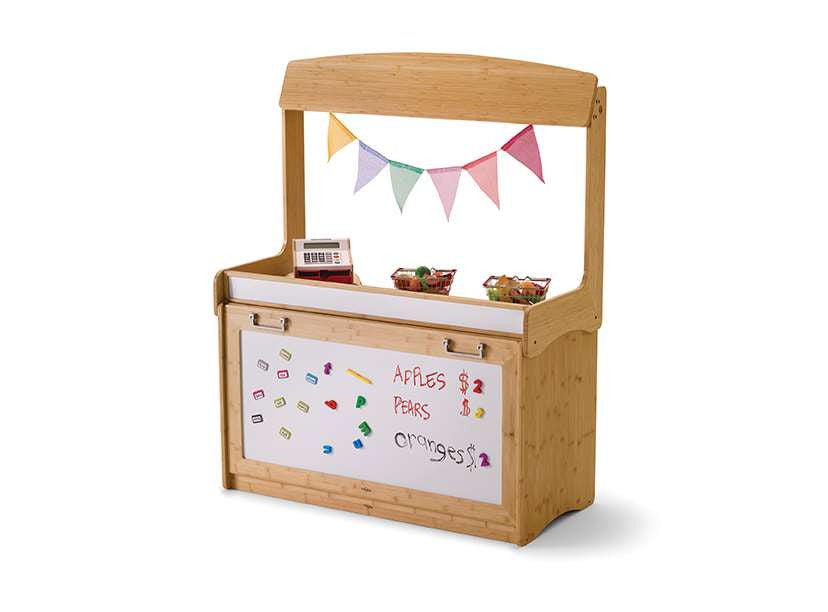 Bamboo Make-Believe Stand with Hideaway Panel