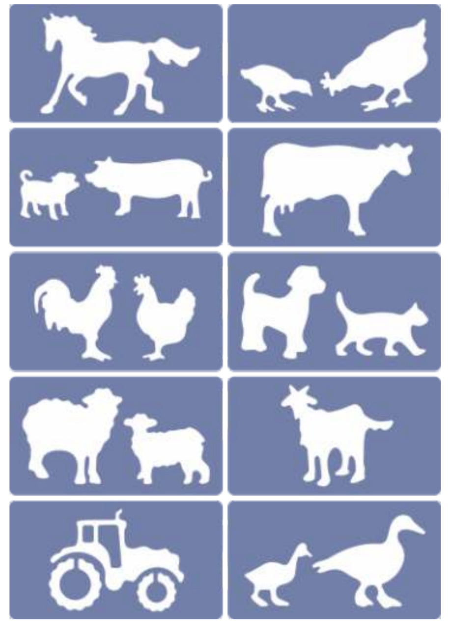 Barnyard Stencils And Paper Set