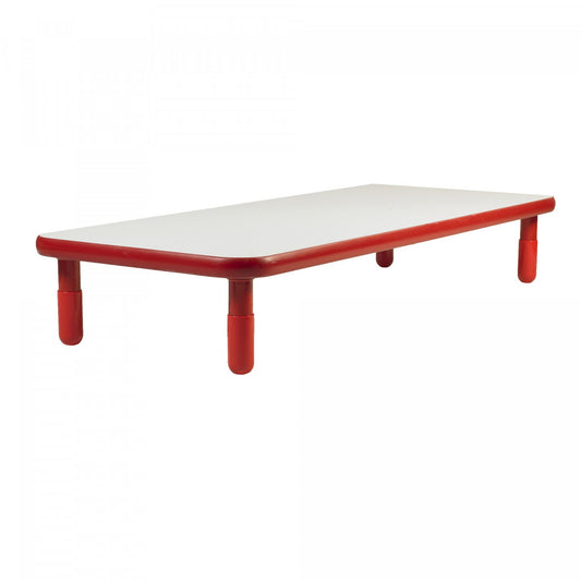 Baseline® Rectangular Table - 12" height - 72" x 30" - Candy Apple Red