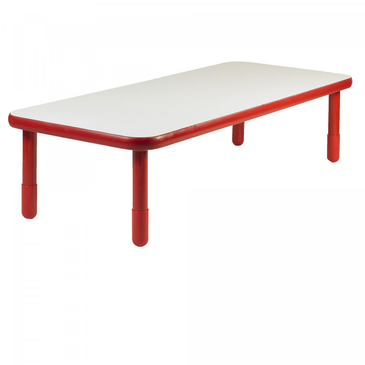 Table rectangulaire Baseline® - hauteur 18" - 72" x 30" - Rouge pomme d'amour