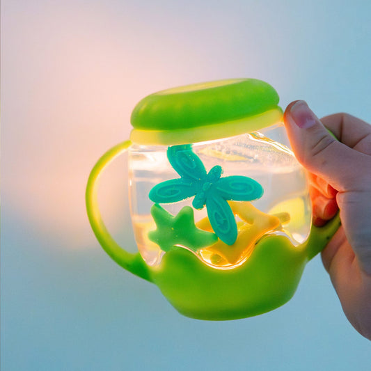 Mini Sensory Play Jar with Silicone Fillers - Green