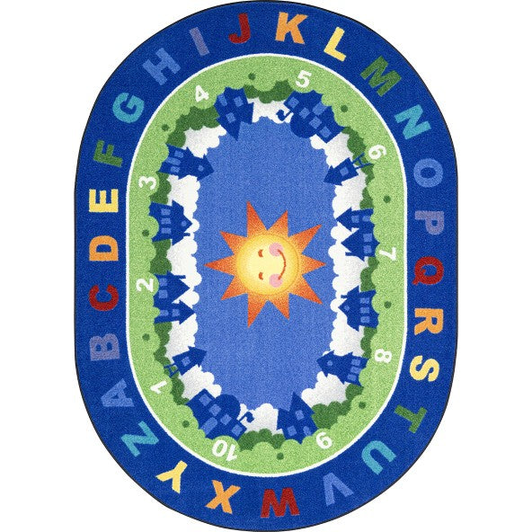 A Beautiful Day For Learning- Oval Classroom Rug