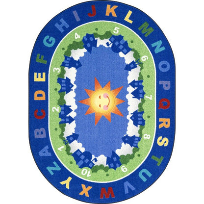 A Beautiful Day For Learning- Oval Classroom Rug