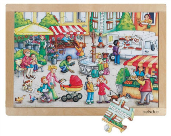 Beleduc Big Frame Puzzle "Market"