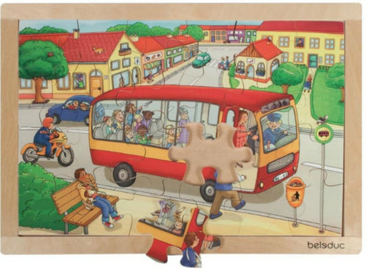 Beleduc Big Frame Puzzle "Town"
