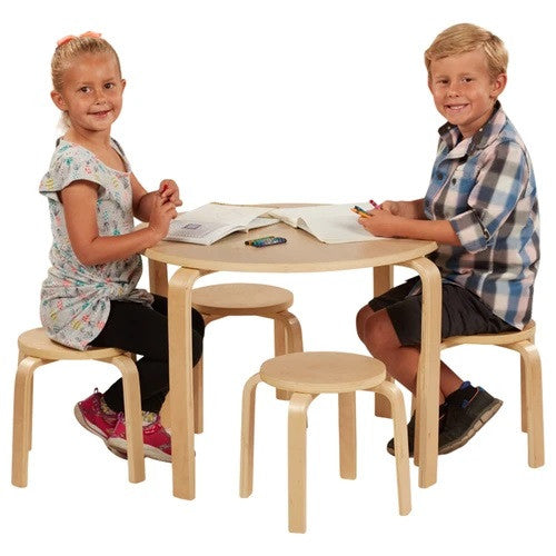 Bentwood Stool and Table Furniture Set