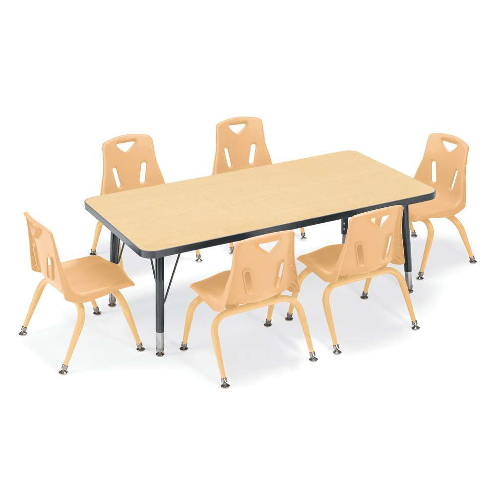Berries Adjustable Activity Table - Rectangle (24"x36") - Legs 15"-24" (Elementary)