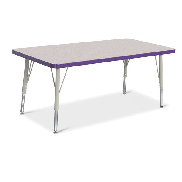 Berries Adjustable Activity Table - Rectangle (24"x48") - Legs 15"-24" (Elementary)